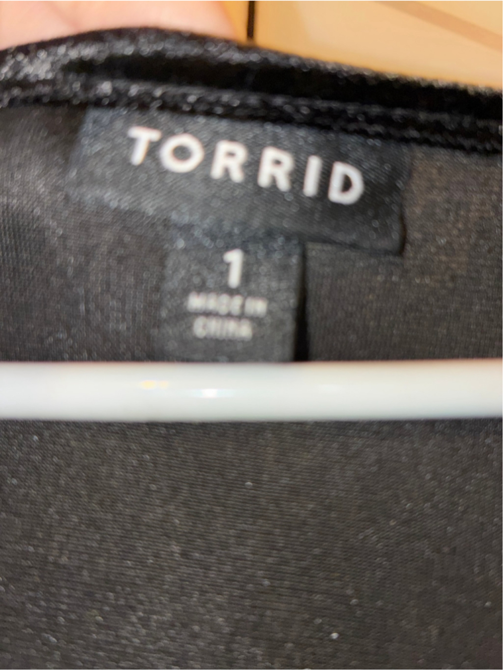 Women's Torrid Black Short Sleeve Tee with Mesh Detail, Size 1X - Picture 4 of 4